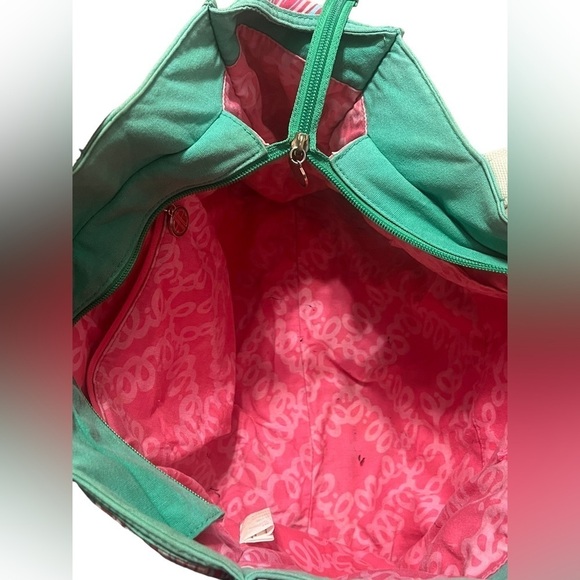 Lilly Pulitzer originals blue, green, and pink floral large tote bag - Picture 7 of 12